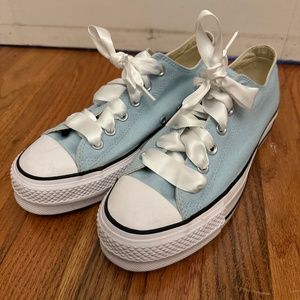 Tiffany Blue Platform Converse Size 9 / UK7